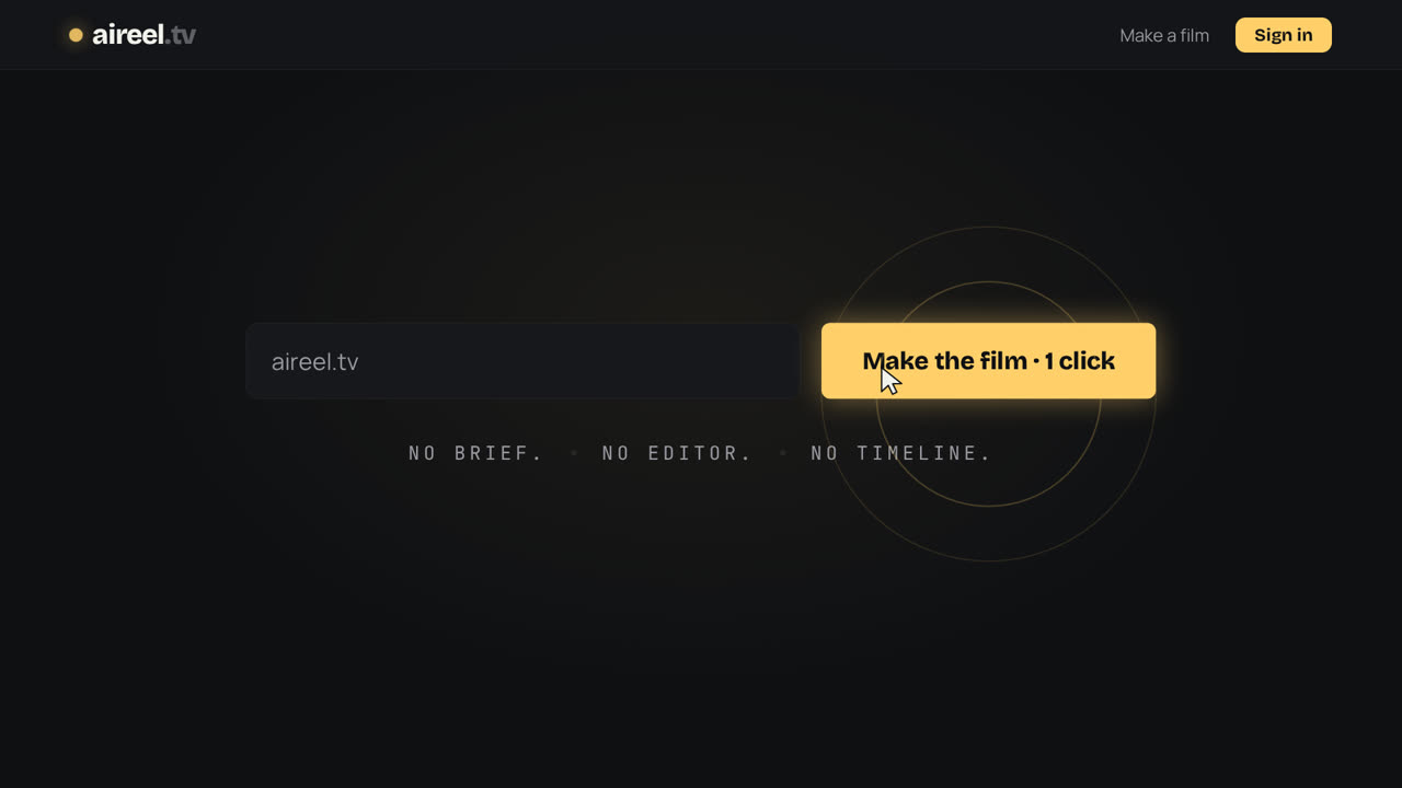 A top-shelf promo film — aireel.tv · director's cut