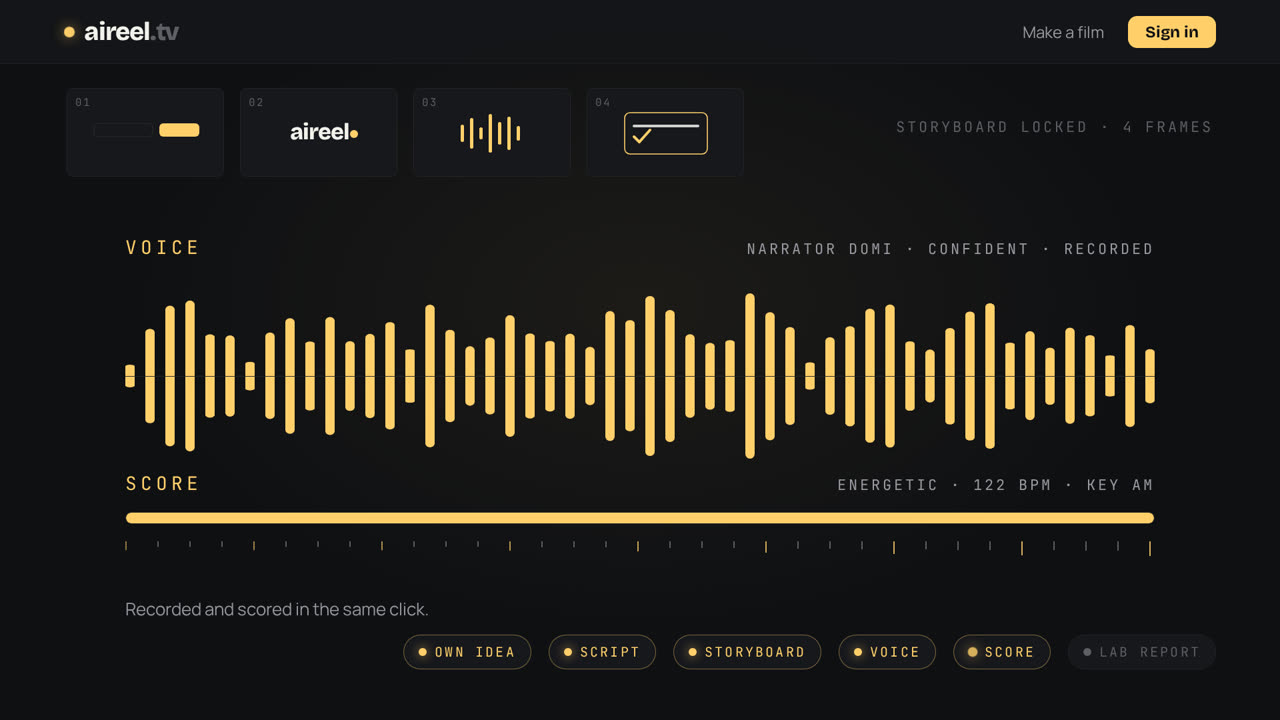 A top-shelf promo film — aireel.tv · director's cut