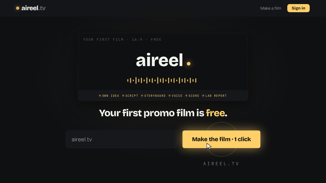 A top-shelf promo film — aireel.tv · director's cut